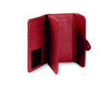 Kamila RFID Long Wallet Leaf Snap Holder Apple Red