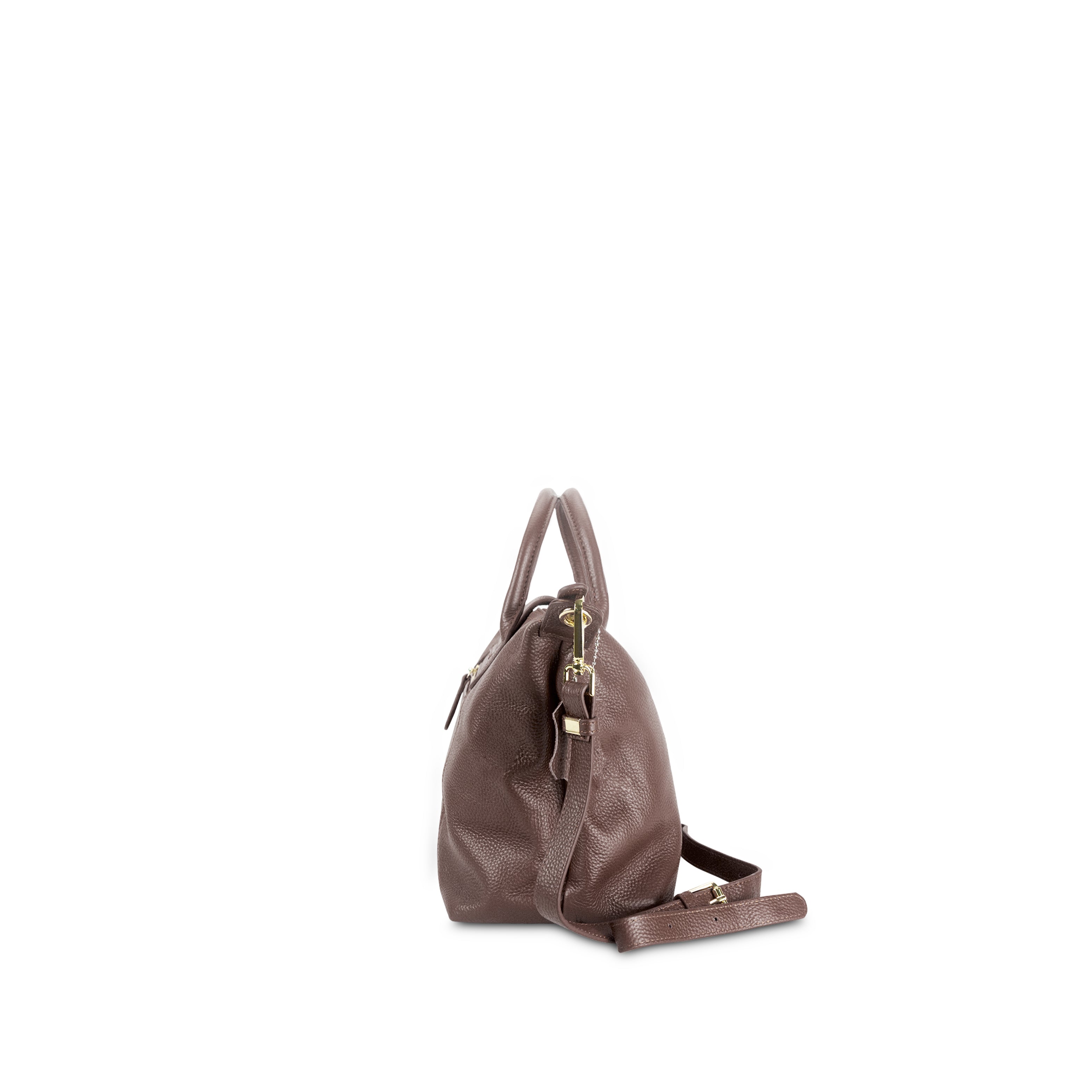 Astrid 2-Way Handbag with Shoulder Strap Choco Brown