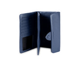 Kamila RFID Long Wallet Leaf Snap Holder Navy Blue