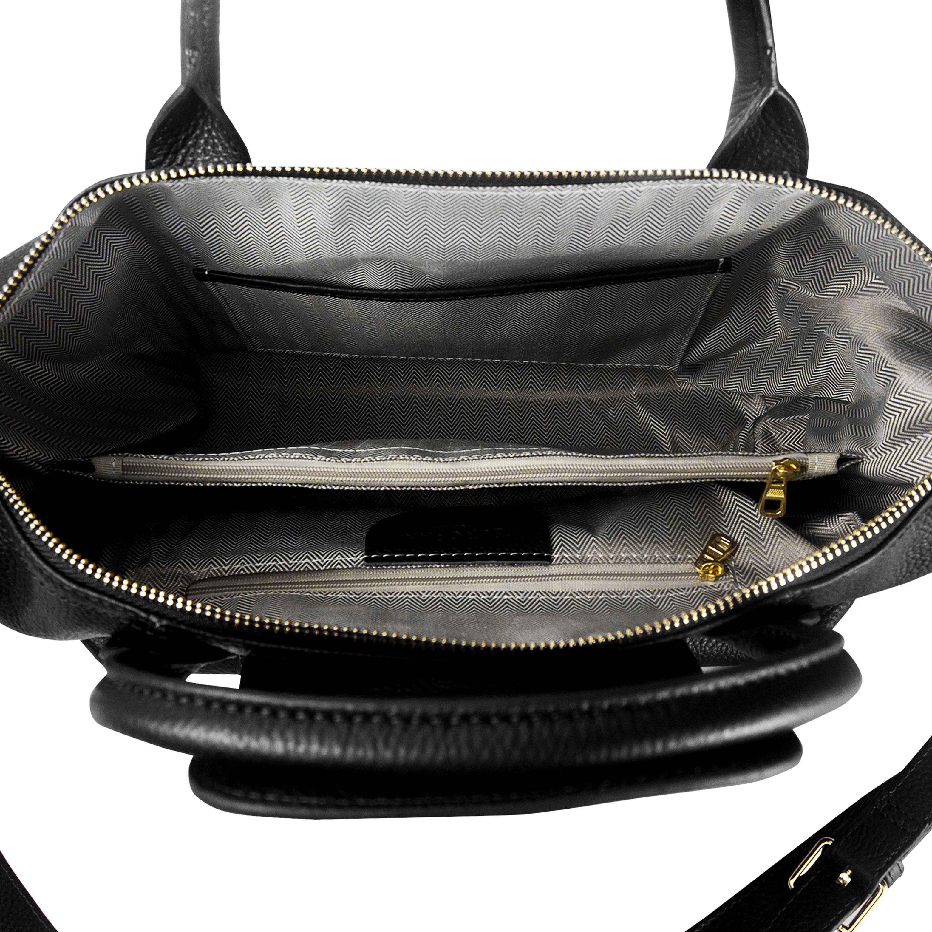 Astrid 2-Way Handbag with Shoulder Strap Jet Black