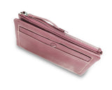 Karen Long Wallet w/ Buttoned Pocket Old Rose