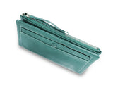 Karen Long Wallet w/ Buttoned Pocket Moss Green