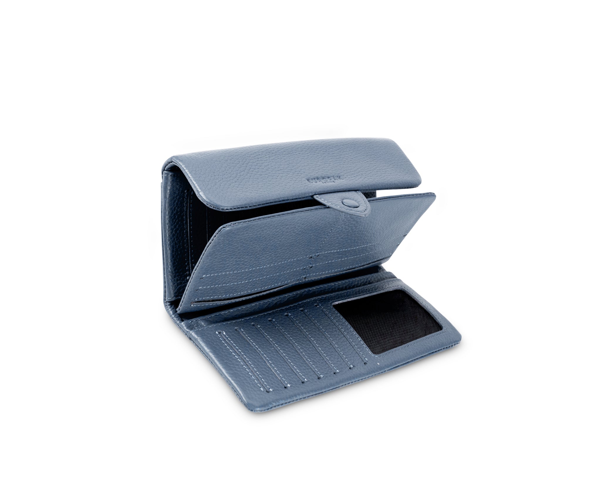 Kamila RFID Long Wallet Leaf Snap Holder Carolina Blue