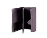 Kamila RFID Long Wallet Leaf Snap Holder Taro Purple