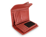 Kamila RFID Short Wallet Leaf Snap Holder Watermelon Rust