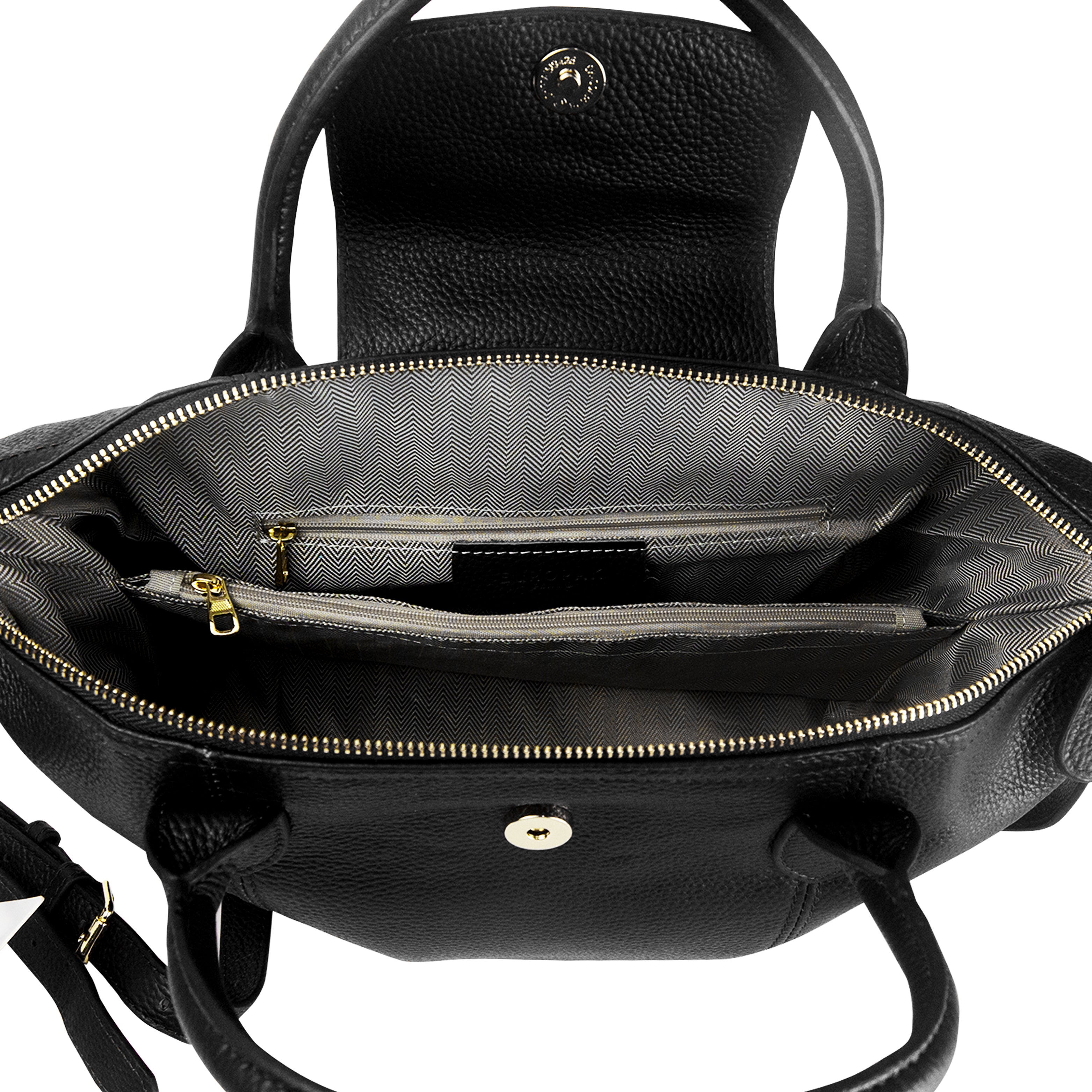 Astrid 2-Way Handbag with Shoulder Strap Jet Black
