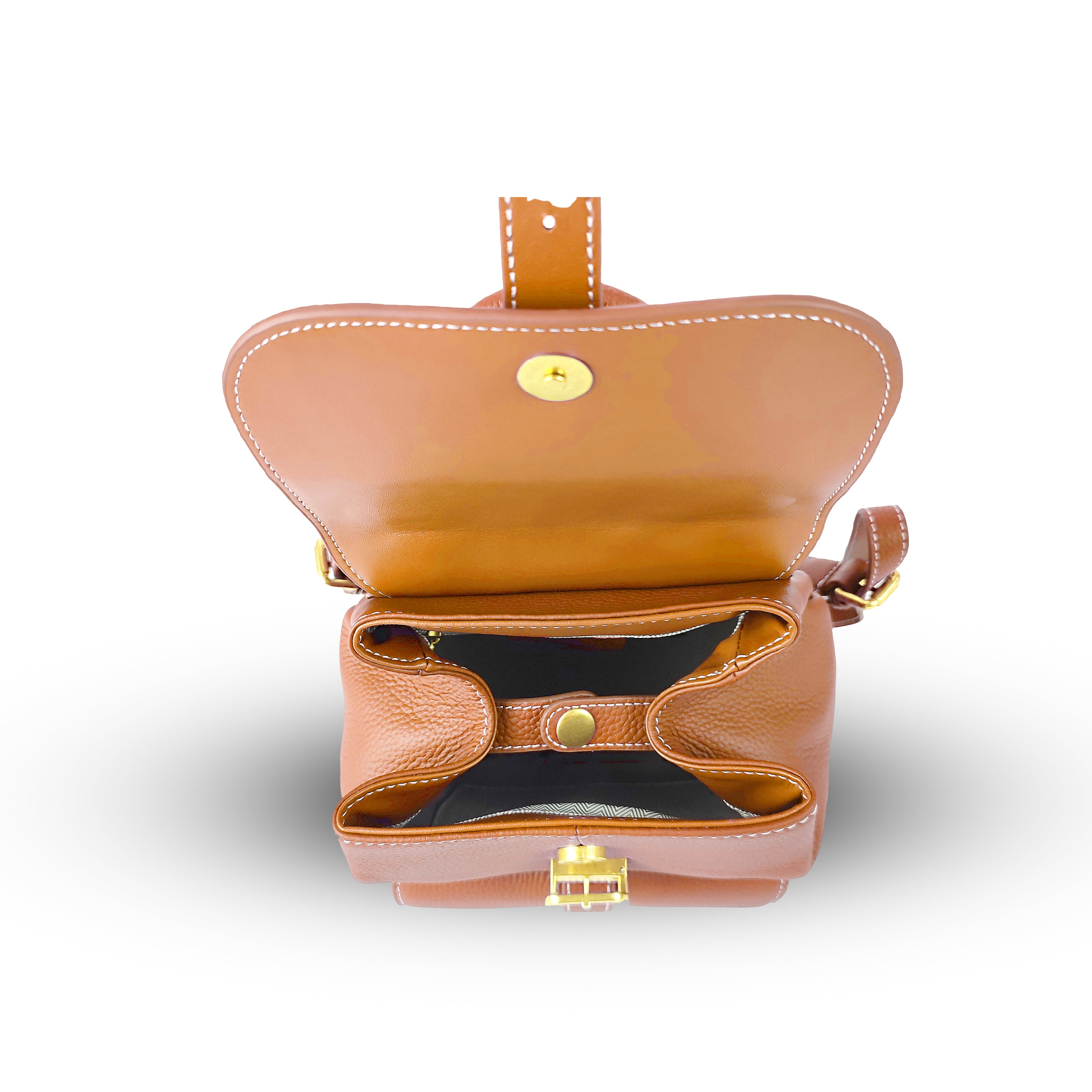 Azalea Knapsack with Buckle Tan