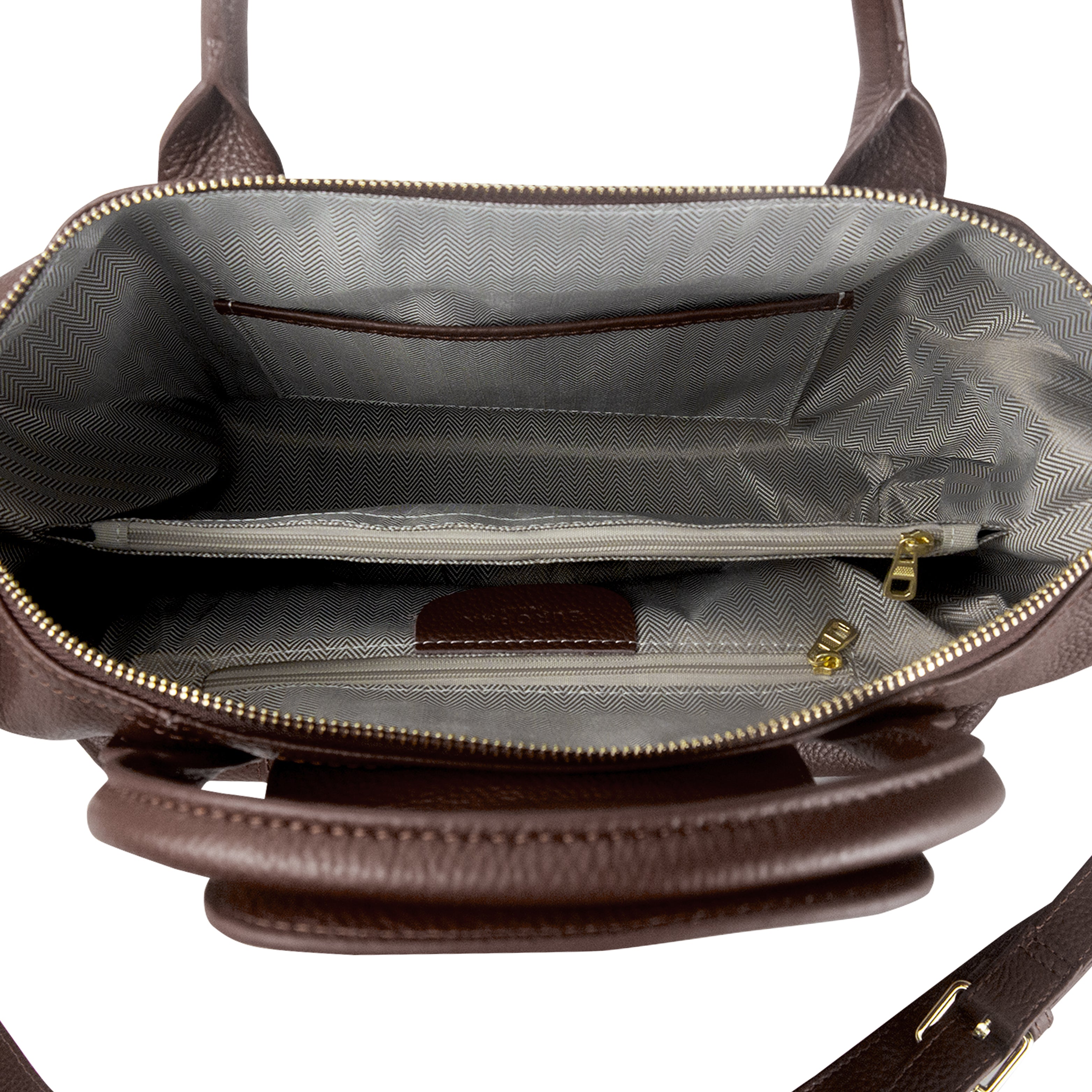 Astrid 2-Way Handbag with Shoulder Strap Choco Brown
