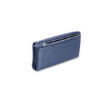 Kamila RFID Long Wallet Leaf Snap Holder Navy Blue