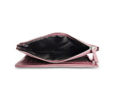 Karen Long Wallet w/ Buttoned Pocket Old Rose