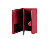 Kamila RFID Long Wallet Leaf Snap Holder Apple Red