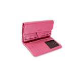 Kamila RFID Long Wallet Leaf Snap Holder Watermelon Pink