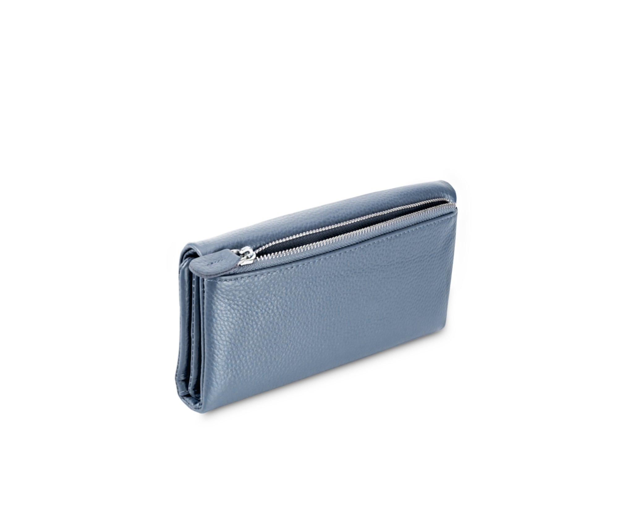 Kamila RFID Long Wallet Leaf Snap Holder Carolina Blue