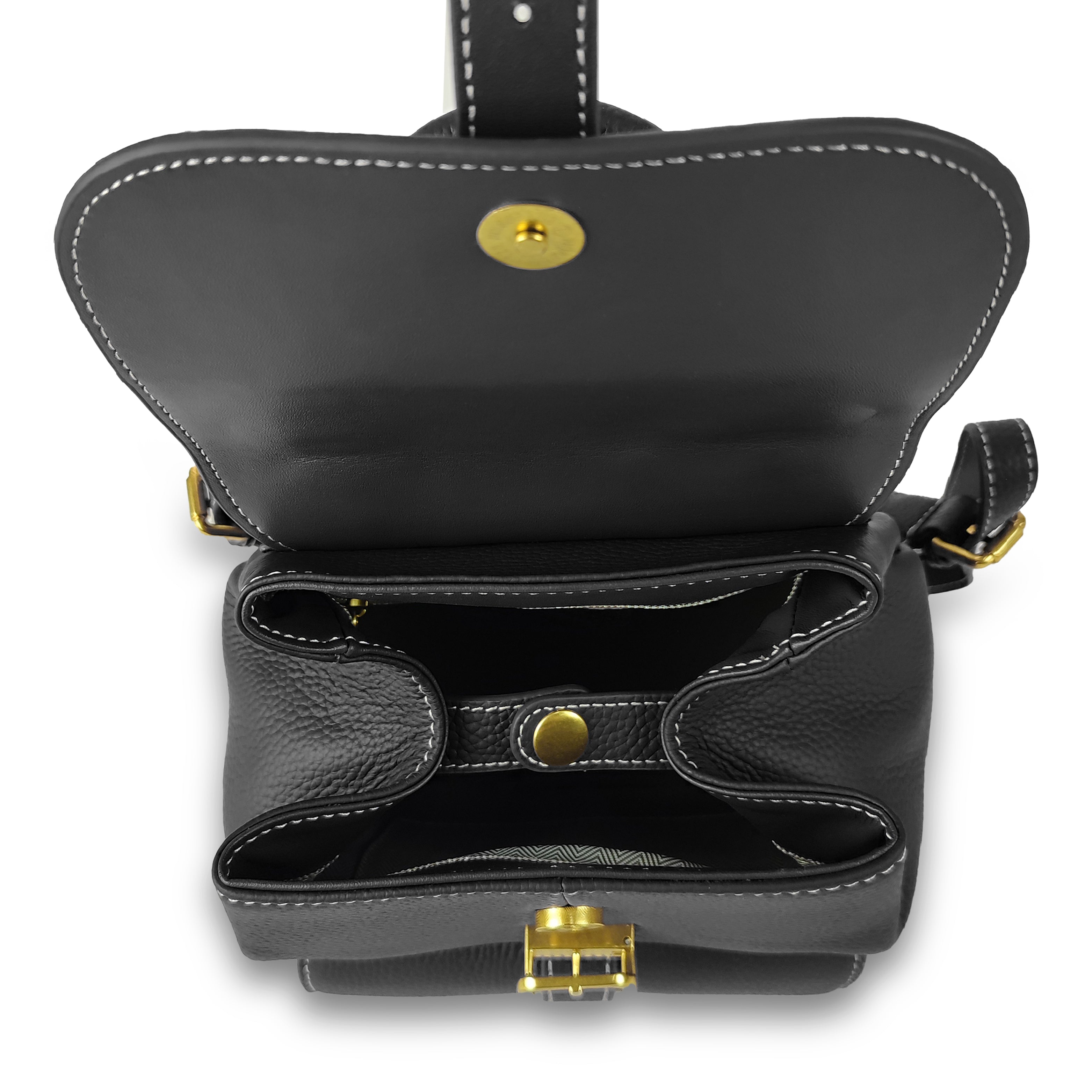 Azalea Knapsack with Buckle Black