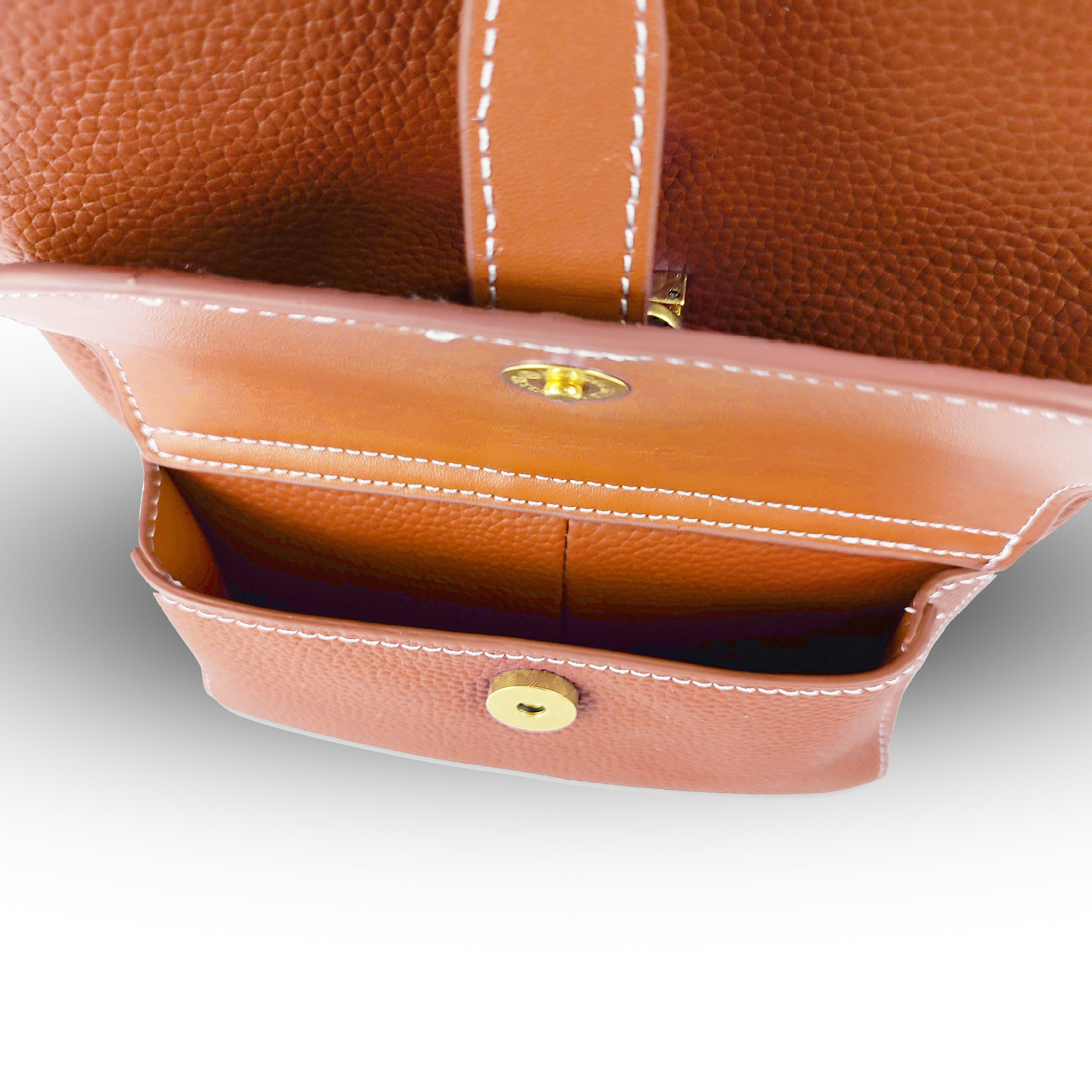 Azalea Knapsack with Buckle Tan