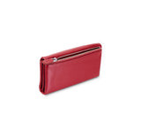 Kamila RFID Long Wallet Leaf Snap Holder Apple Red