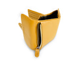 Kamila RFID Short Wallet Leaf Snap Holder Sunflower Yellow