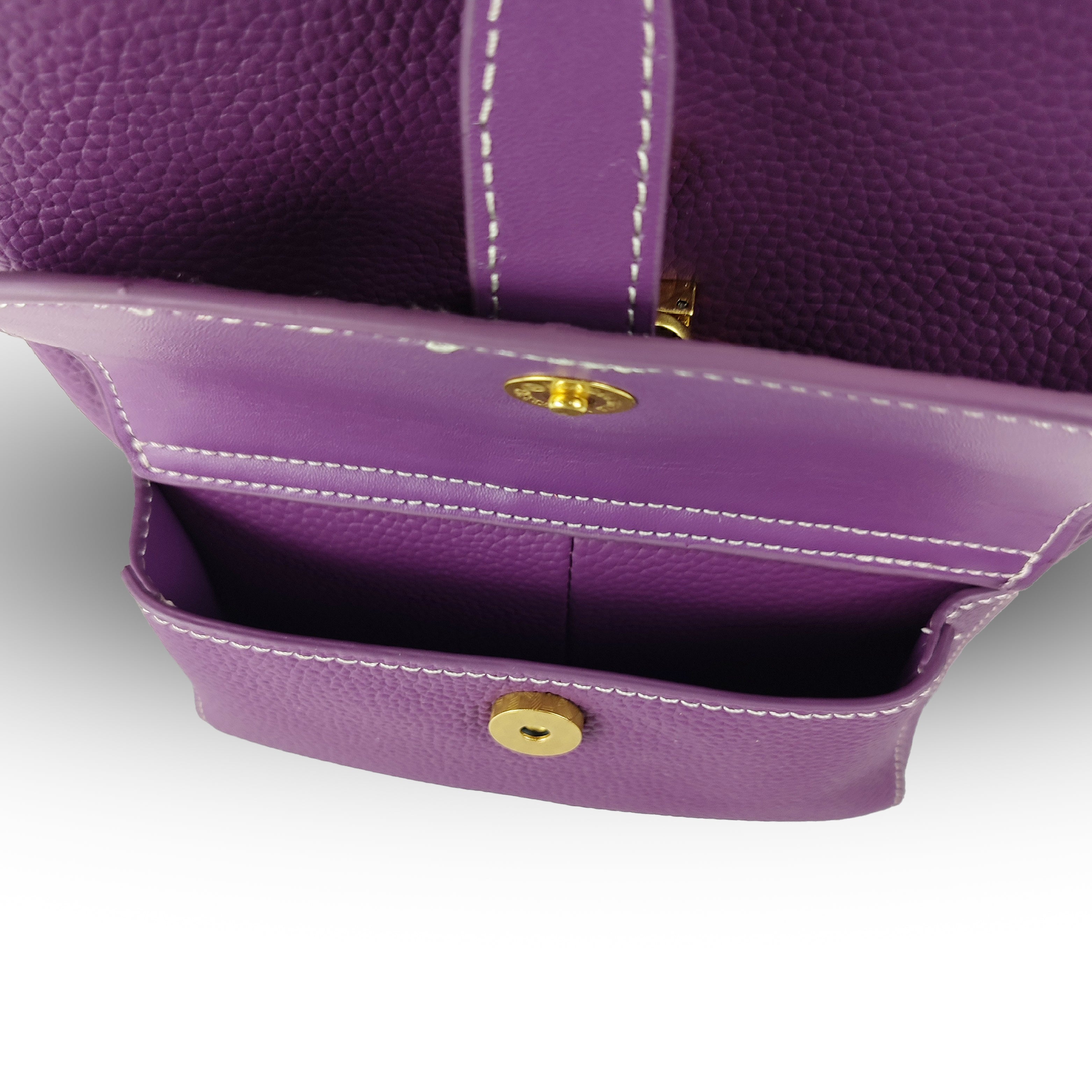 Azalea Knapsack with Buckle Purple