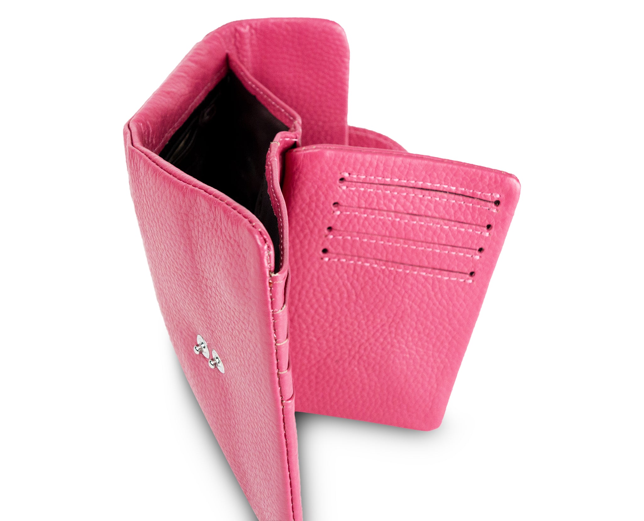 Kamila RFID Short Wallet Leaf Snap Holder Watermelon Pink