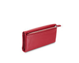 Kamila RFID Long Wallet Leaf Snap Holder Apple Red