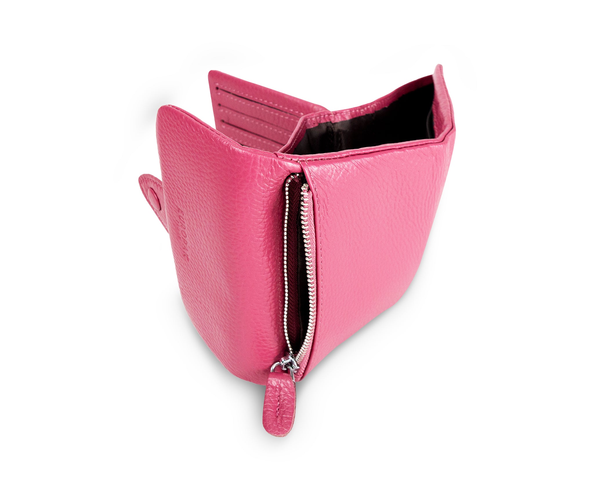 Kamila RFID Short Wallet Leaf Snap Holder Watermelon Pink