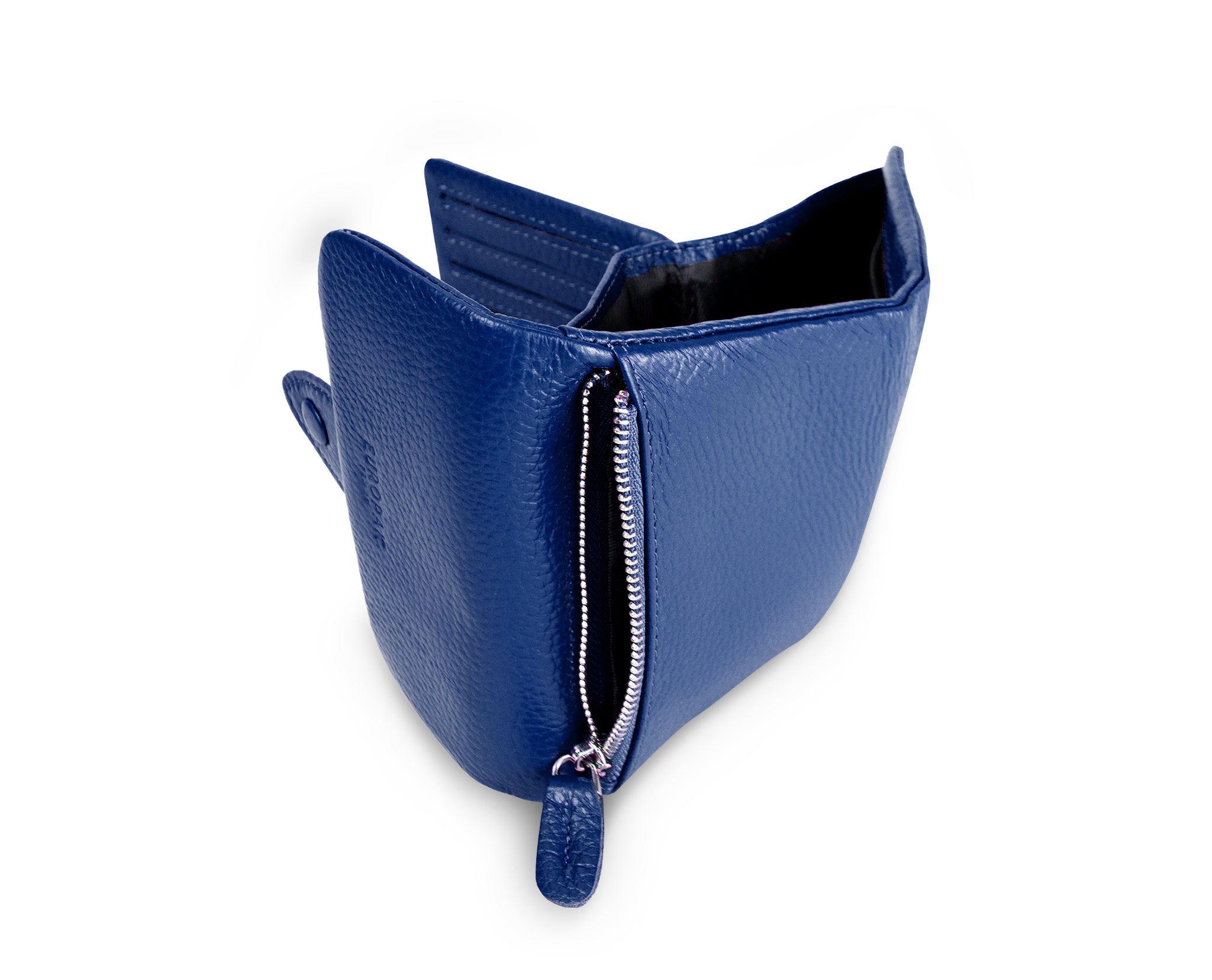 Kamila RFID Short Wallet Leaf Snap Holder Navy Blue