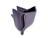 Kamila RFID Short Wallet Leaf Snap Holder Taro Purple