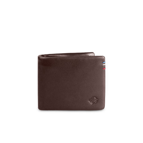 BOROUGH RFID Short Wallet Brown with Tri-Color Band