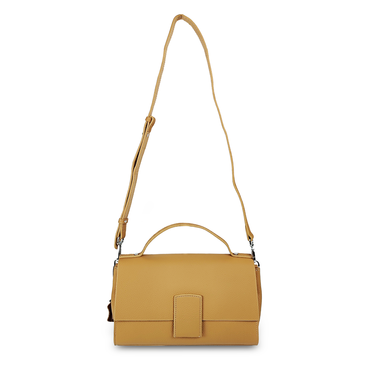Olive Baguette with Snap Lock Camel