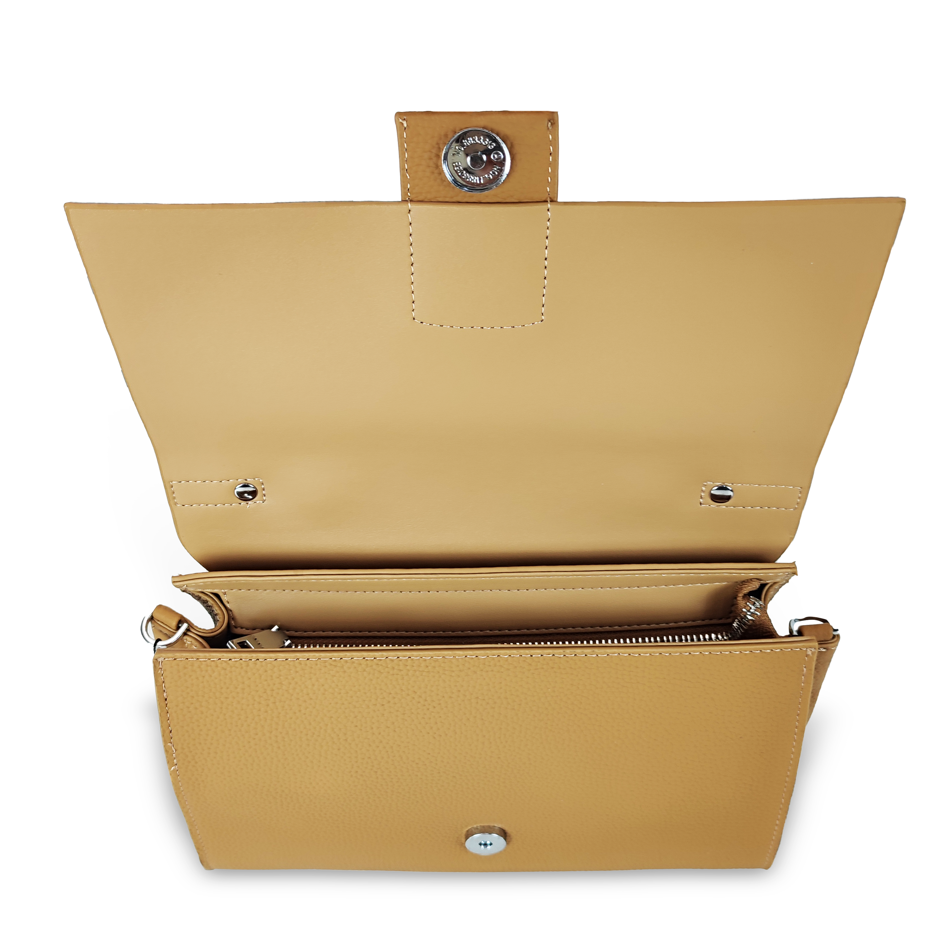 Olive Baguette with Snap Lock Camel