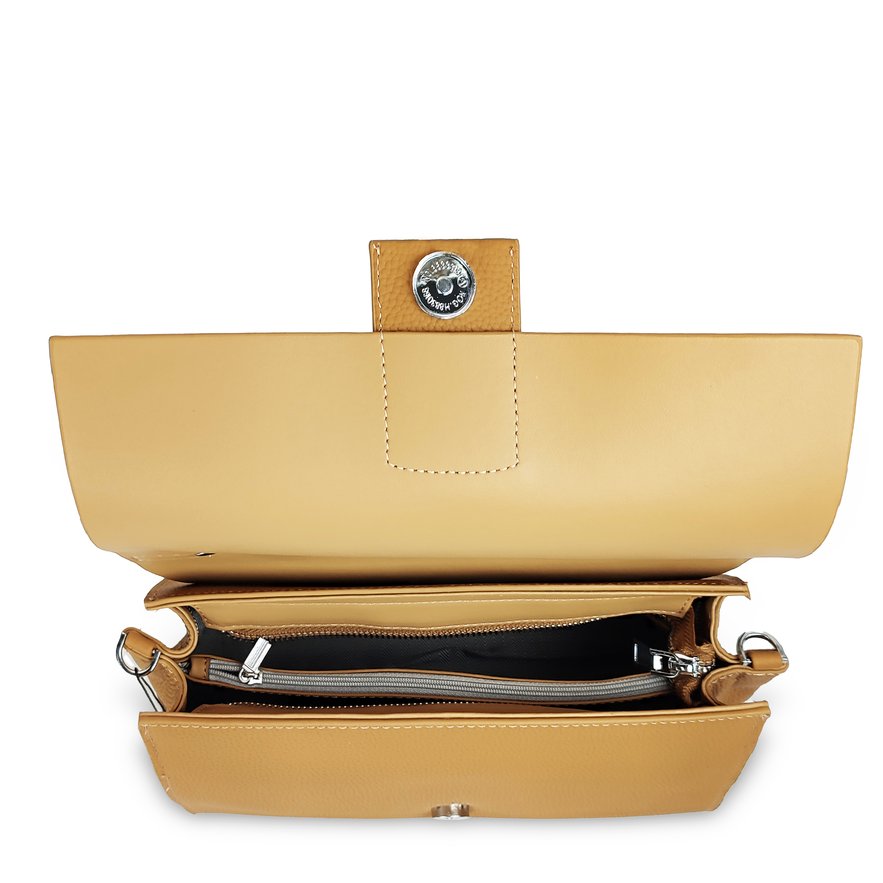 Olive Baguette with Snap Lock Camel
