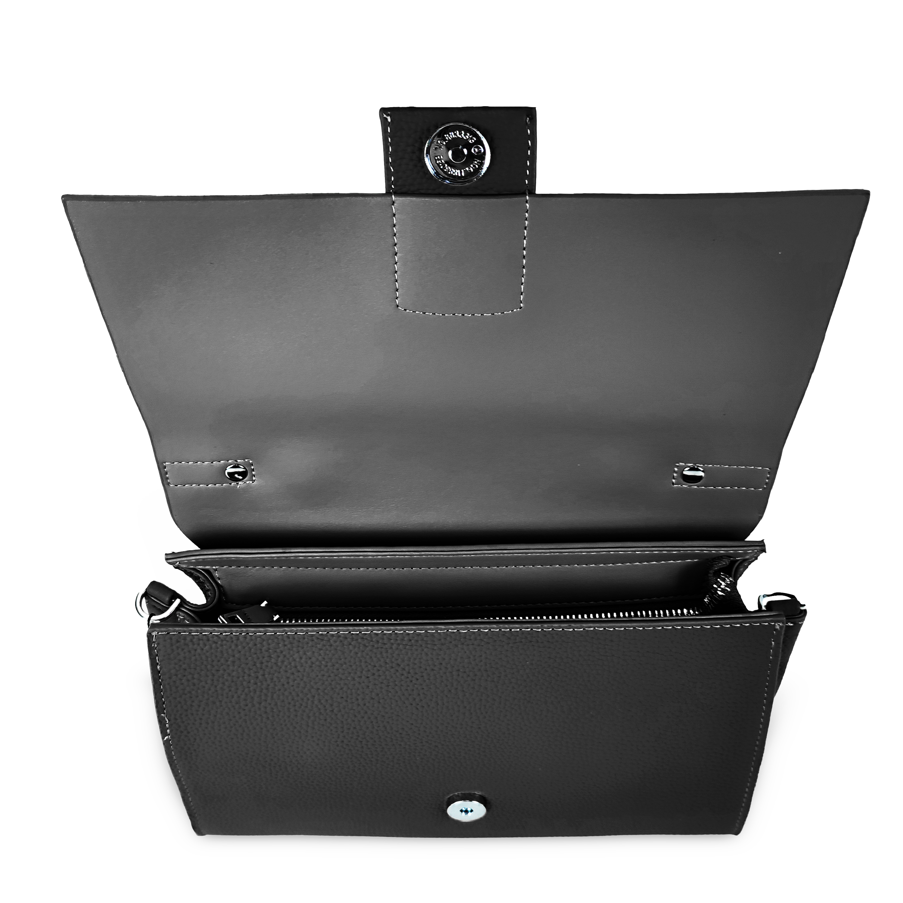 Olive Baguette with Snap Lock Black