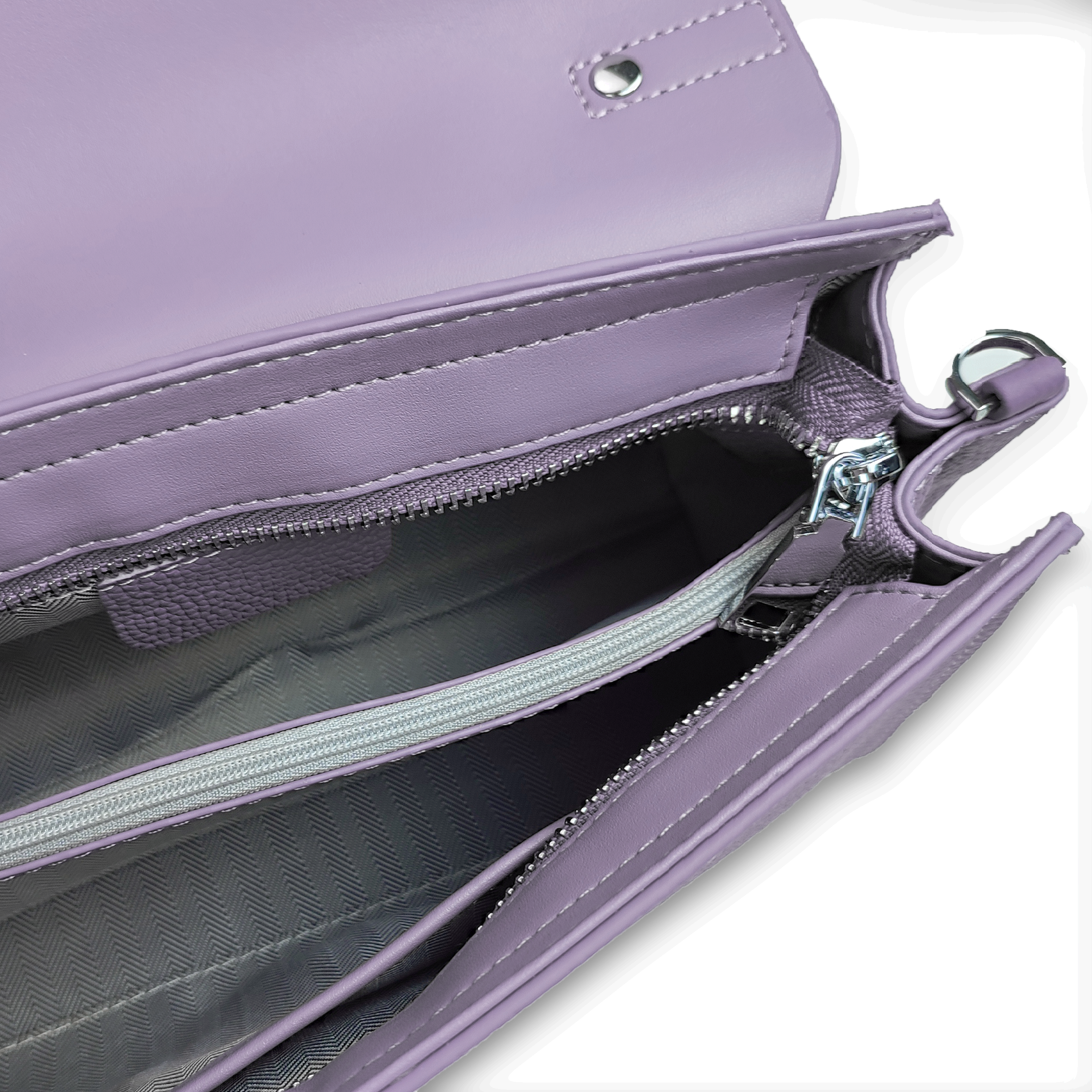 Olive Baguette with Snap Lock Lilac