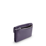Kamila RFID Short Wallet Leaf Snap Holder Taro Purple
