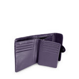 Kamila RFID Short Wallet Leaf Snap Holder Taro Purple