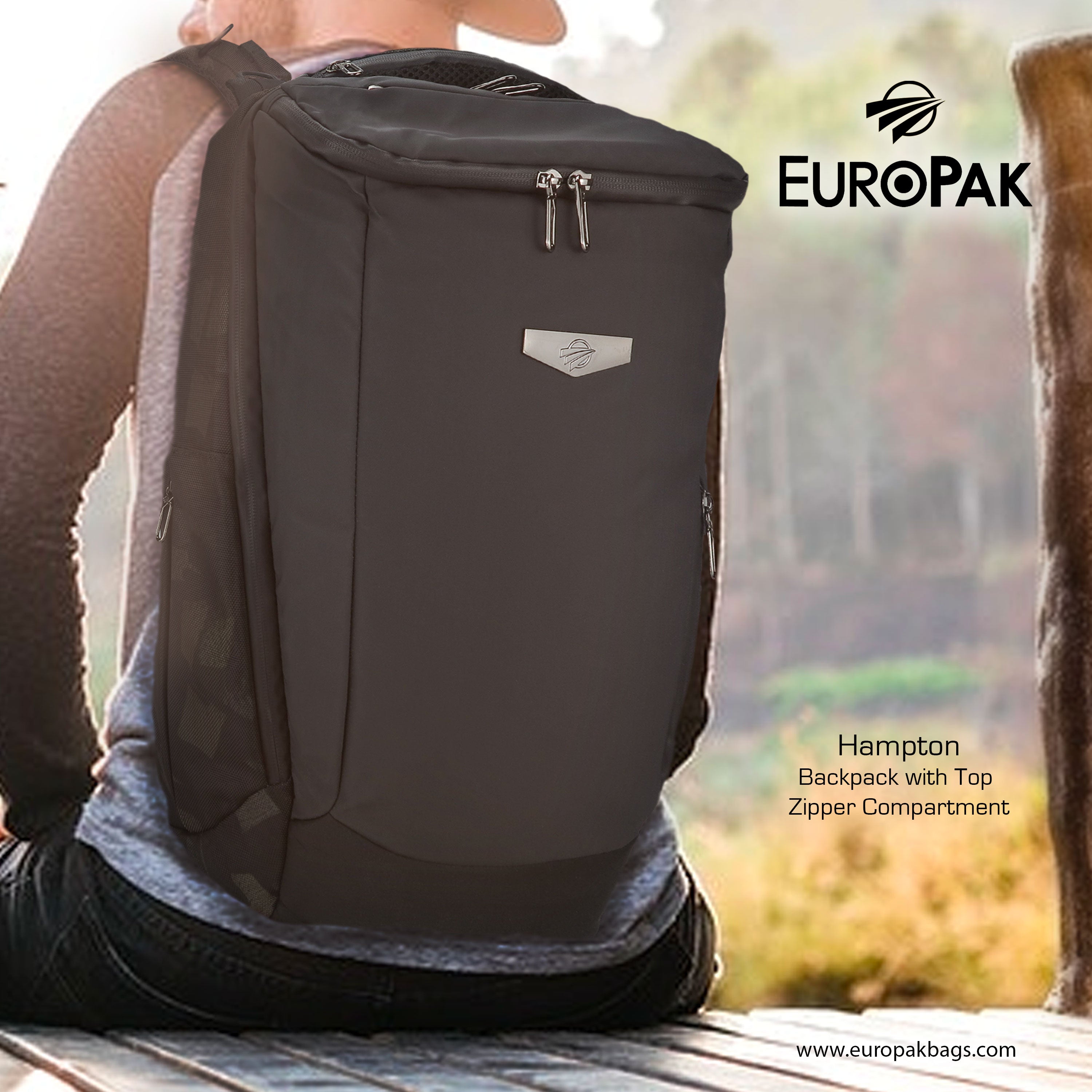 Hampton Backpack with Top Zipper Compartment (Comouflage)