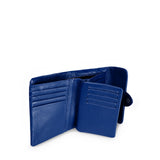 Kamila RFID Short Wallet Leaf Snap Holder Navy Blue
