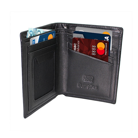 Harper 9 Slots Vertical RFID Wallet Black