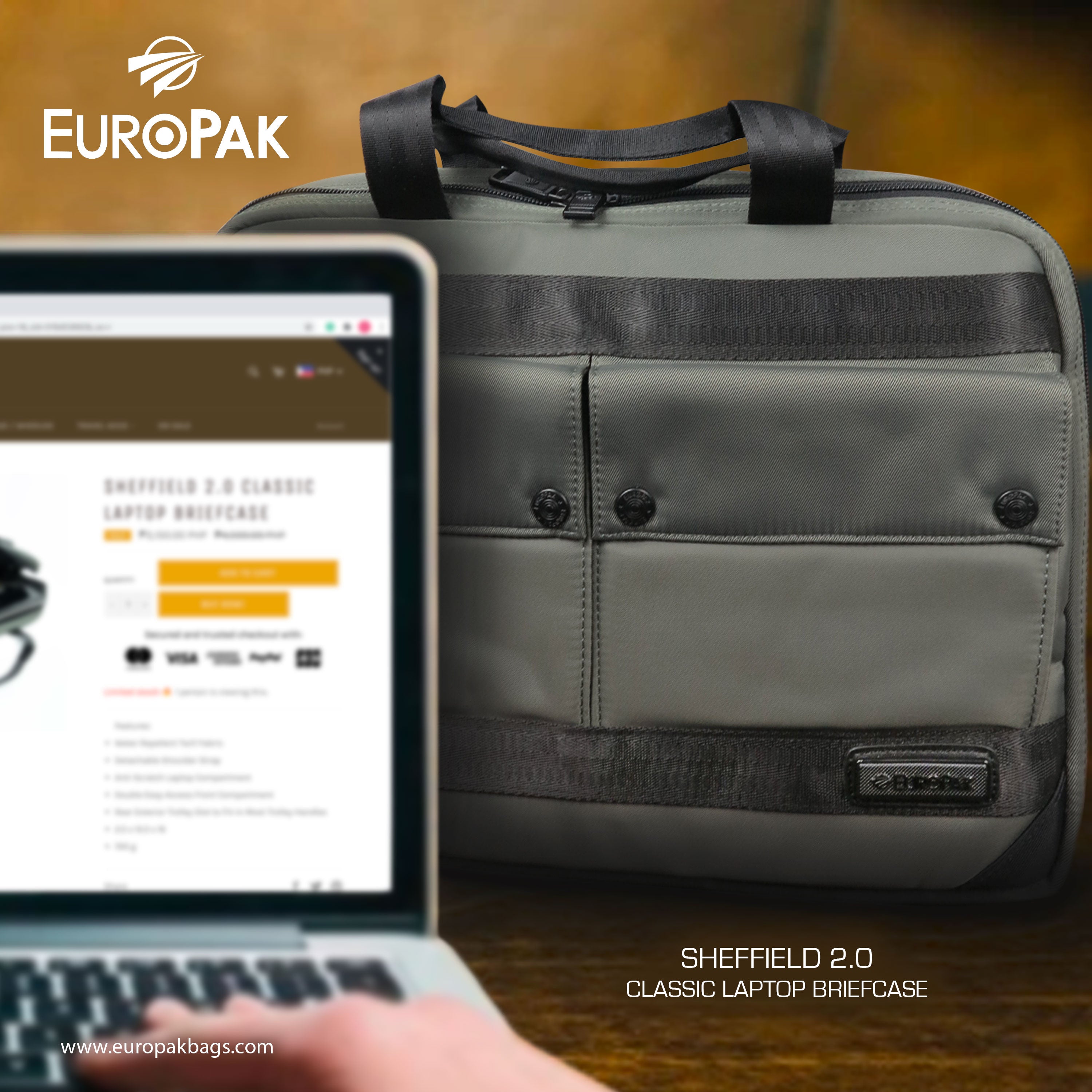 Sheffield 2.0 Classic Laptop Briefcase