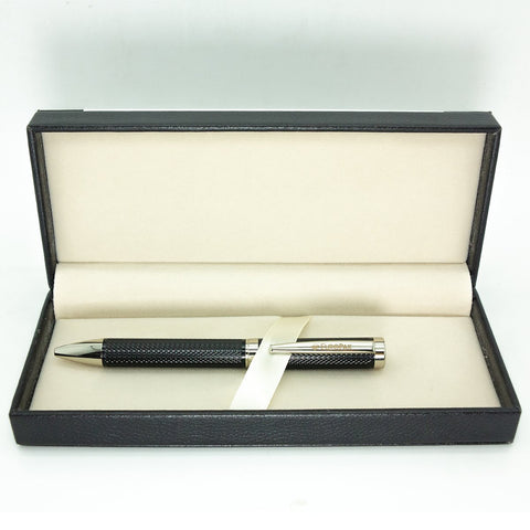Wellington Metal Pen w/ Leather Box Black