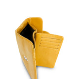 Kamila RFID Short Wallet Leaf Snap Holder Sunflower Yellow