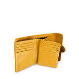 Kamila RFID Short Wallet Leaf Snap Holder Sunflower Yellow