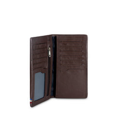 BOROUGH RFID Long Wallet Brown with Tri-Color Band