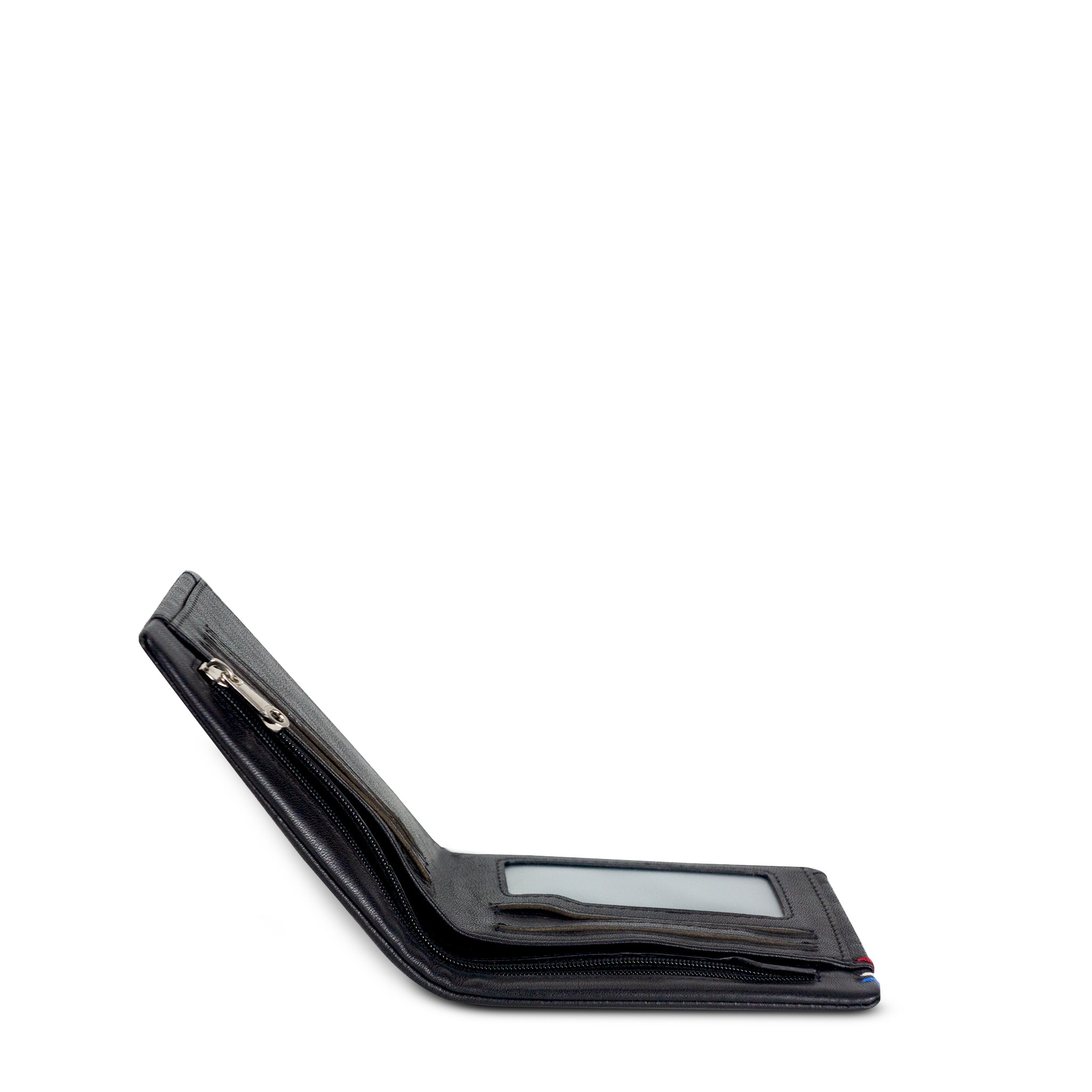 BOROUGH RFID Short Wallet Black with Tri-Color Band