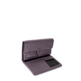 Kamila RFID Long Wallet Leaf Snap Holder Taro Purple