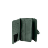 Kamila RFID Long Wallet Leaf Snap Holder Army Green