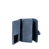 Kamila RFID Long Wallet Leaf Snap Holder Carolina Blue