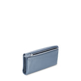 Kamila RFID Long Wallet Leaf Snap Holder Carolina Blue